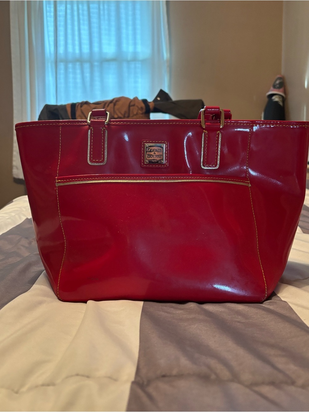 Dooney & Bourke Red Patent Leather Tote